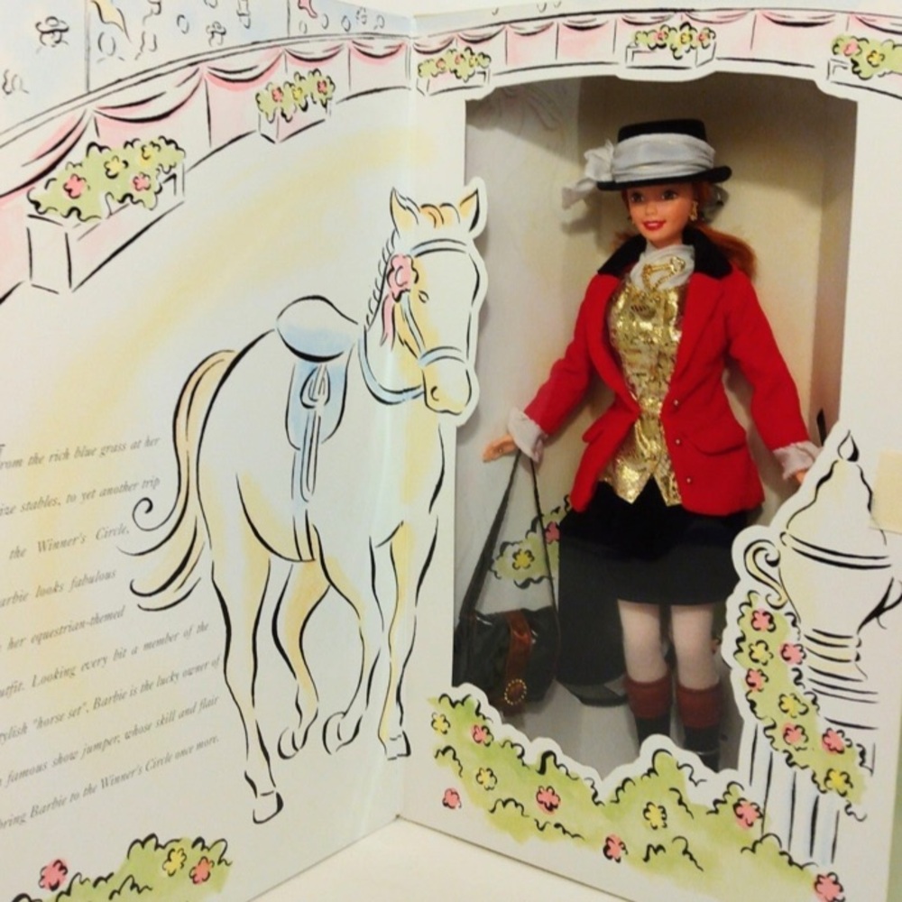 🌹🍃New In Box ~ Spiegel 1996 Winners Circle Special Edition Barbie Doll